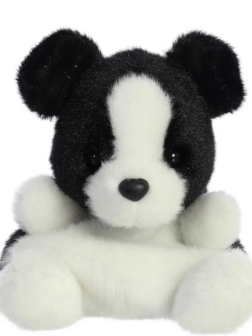 NWT Aurora Palm Pals Brody Collie. 5” Black & White Plush Puppy Stuffed Animal.